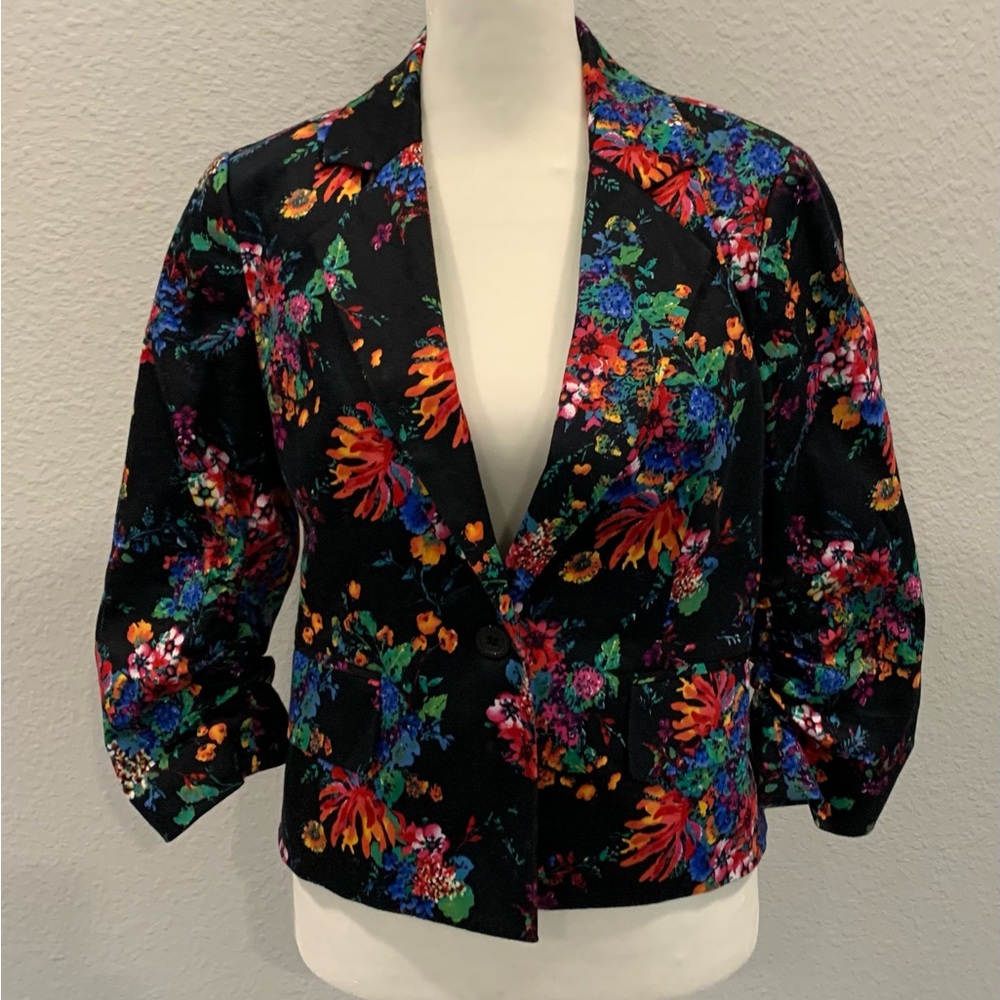 Vintage Y2K Chinese Laundry Floral Blazer 6